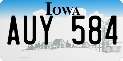 IA license plate AUY584