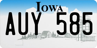 IA license plate AUY585