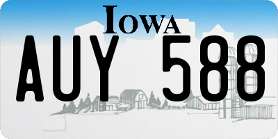 IA license plate AUY588