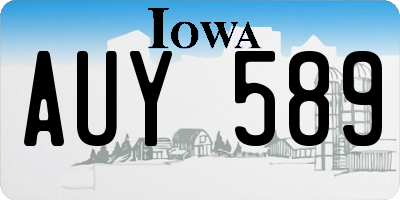 IA license plate AUY589