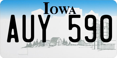 IA license plate AUY590