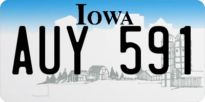IA license plate AUY591