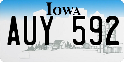 IA license plate AUY592