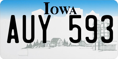 IA license plate AUY593