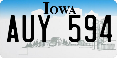IA license plate AUY594