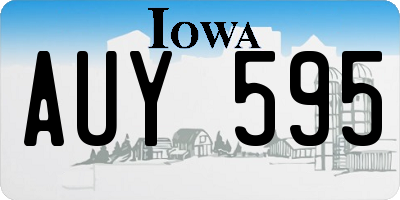IA license plate AUY595