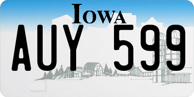 IA license plate AUY599