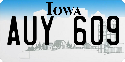 IA license plate AUY609