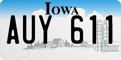IA license plate AUY611