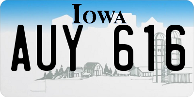IA license plate AUY616