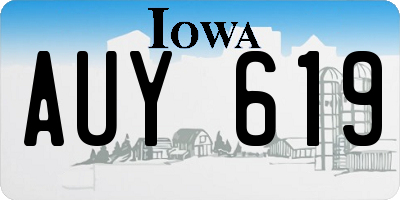 IA license plate AUY619