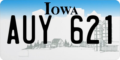 IA license plate AUY621