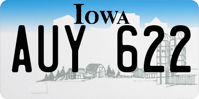 IA license plate AUY622