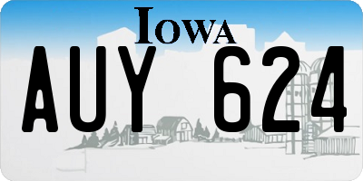 IA license plate AUY624