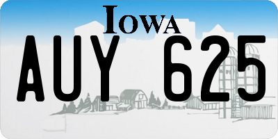 IA license plate AUY625