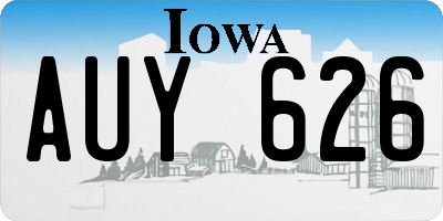 IA license plate AUY626
