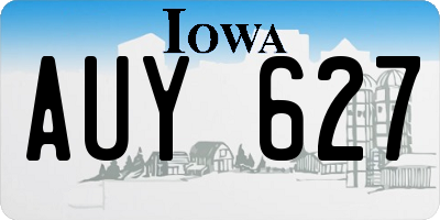 IA license plate AUY627