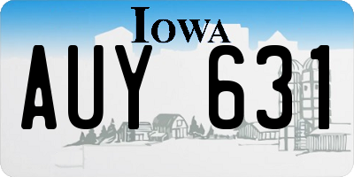 IA license plate AUY631