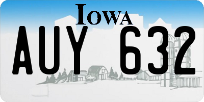 IA license plate AUY632