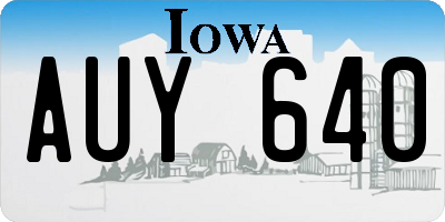 IA license plate AUY640