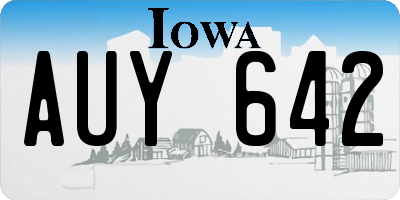 IA license plate AUY642