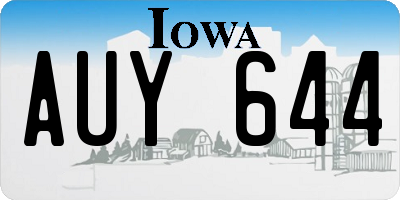 IA license plate AUY644