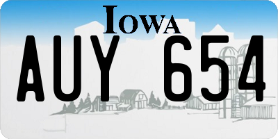 IA license plate AUY654