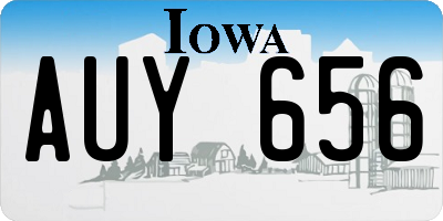 IA license plate AUY656