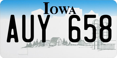 IA license plate AUY658
