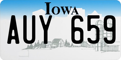 IA license plate AUY659