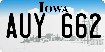 IA license plate AUY662