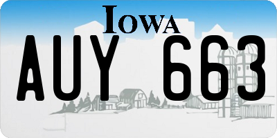 IA license plate AUY663