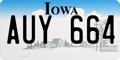 IA license plate AUY664