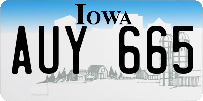 IA license plate AUY665