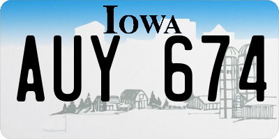 IA license plate AUY674