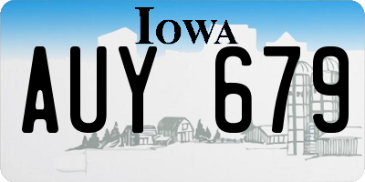 IA license plate AUY679