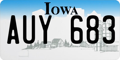 IA license plate AUY683