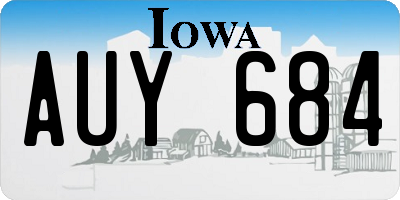 IA license plate AUY684