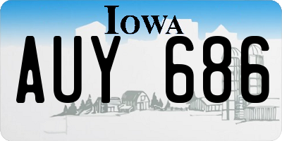 IA license plate AUY686