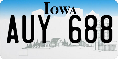 IA license plate AUY688
