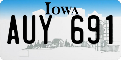 IA license plate AUY691