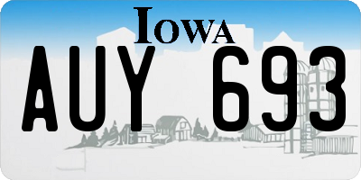 IA license plate AUY693