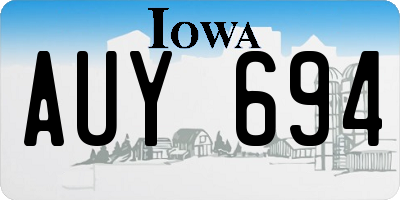 IA license plate AUY694