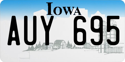 IA license plate AUY695