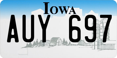 IA license plate AUY697