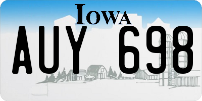 IA license plate AUY698