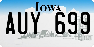 IA license plate AUY699