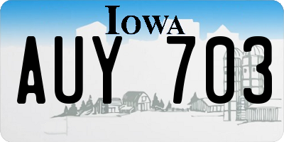 IA license plate AUY703