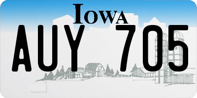 IA license plate AUY705