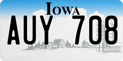 IA license plate AUY708